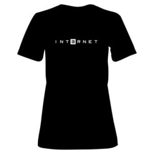 INT3RNET Damen T-Shirt Schwarz